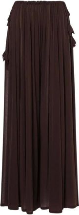 Philosophy di Lorenzo Serafini Wide Trousers, female, Brown, Size: XS Stretch Tulle Pants Skirt