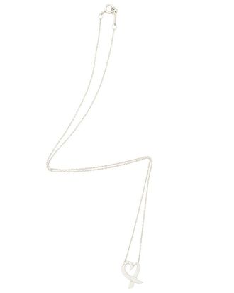 Tiffany & Co. Silver Paloma Picasso Loving Heart Necklace (Authentic Pre- Loved)