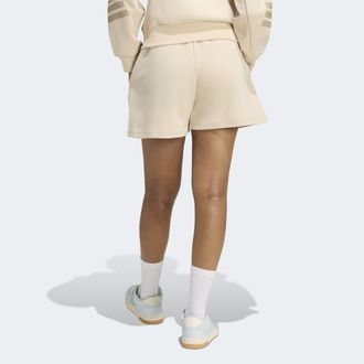 adidas Shorts ADIDAS SPORTSWEAR FUTURE ICONS SMALL LOGO, Damen, Gr. XL, N-Gr, crystal linen, normal, gr., Obermaterial: 68% Baumwolle, 32% Polyester, Hosen S