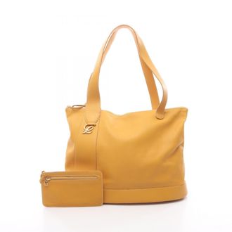 Loewe Yellow Leather Handbag Tote Bag (Pre-Owned)