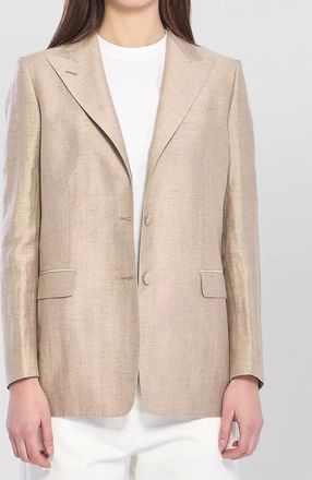 Tagliatore single breasted linen blend tailored jacket