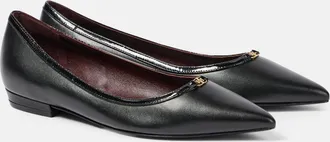 Tory Burch Double T leather ballet flats