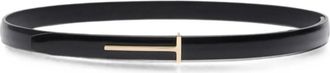 Tom Ford Black Solid Logo Belt