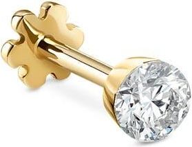 Maria Tash Invisible Diamond Threaded Stud Earring in Yellow Gold at Nordstrom, Size 3 Mm