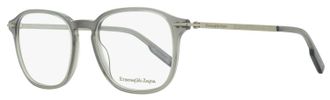 Ermenegildo Zegna Mens Soft Square Eyeglasses EZ5229 020 Transparent Gray 52mm
