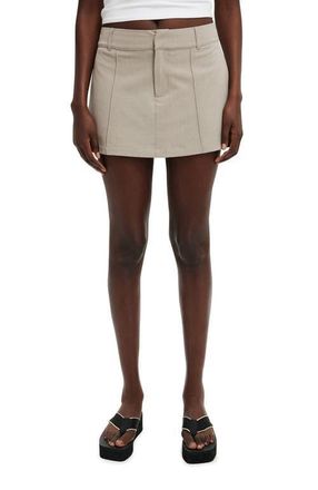 Cotton On Womens Luis Suiting Skirt in Taupe Marle at Nordstrom, Size 4