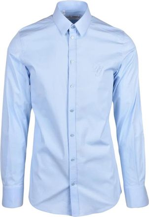 Dolce & Gabbana Formele Overhemd - Heren - Zakelijke Overhemden - Blauw - L - Katoen - Overhemden