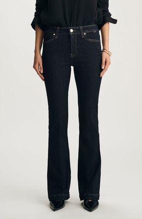 Mavi Sydney High Rise Flare Jeans in Rinse Gold Premium at Nordstrom, Size 29 30