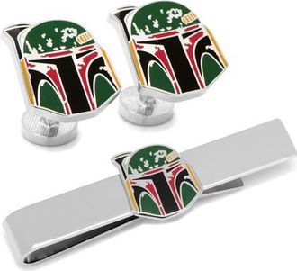 Cufflinks Inc. Boba Fett Cuff Links & Tie Bar Set in Green at Nordstrom