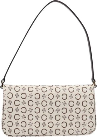 Celine C Macadam Shoulder Canvas Beige Canvas Handbag (Pre-Owned)
