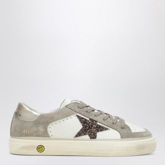 Golden Goose White/taupe May sneakers with glitter star