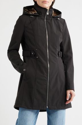 Via Spiga Water Repellent Soft Shell Coat in Black at Nordstrom, Size X-Small