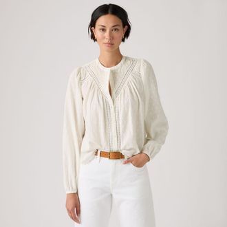 Levi's Cleo Blouse - Womens - XS - Cream / Egret