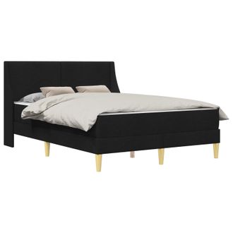 vidaXL Estructura De Cama Con Colch&oacute;n Negro 120 X 190 Cm Poli&eacute;ster Vidaxl