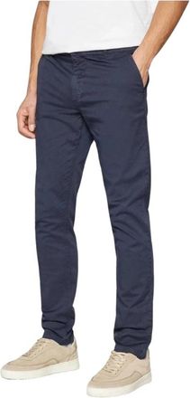 Lyle & Scott Slim Fit Chinos van katoenmix - Heren - Chinos - Blauw - W38 - Katoen - Broeken