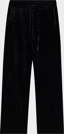 Golden Goose Mens Velvet-Effect Pull-On Pants
