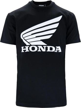 Dsquared2 Heren T-shirt met geribbelde afwerking - Heren - T-shirts - Zwart - M - Katoen - Tops