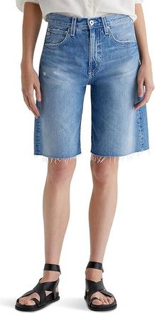 AG - Adriano Goldschmied Hattie High Rise Barrel Shorts Womens Shorts 17 Years Divergent : 32 11, Cotton/Denim