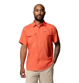 Columbia Mens Utilizer Ii Solid Short Sleeve Shirt, Zing, 4X