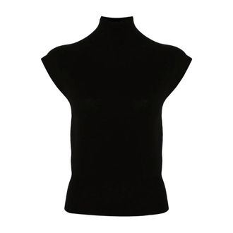 Rick Owens Turtlenecks, female, Black, XL, Sl Turtle Knit Top