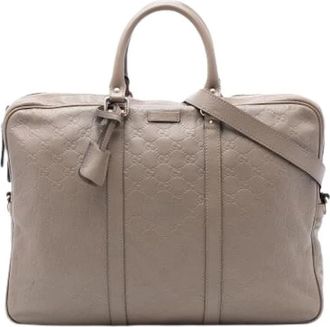 Gucci Pre-owned Handbags, female, Brown, Size: ONE SIZE Pre-owned Business Bag