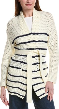 Tommy Bahama Stripe Crochet Stitch Cardigan