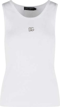 Dolce & Gabbana geribbelde tanktop met logo