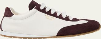Prada Suede and Leather Low-Top Sneakers
