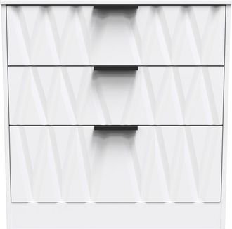 Welcome Furniture Calgary Ready Assembled 3 Drawer Deep Chest in White Matt - Welcome Furniture | TJ Hughes