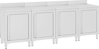 vidaXL Vidaxl - Mesa De Trabajo Comercial Mueble Acero Inoxidable 240x60x96 Cm