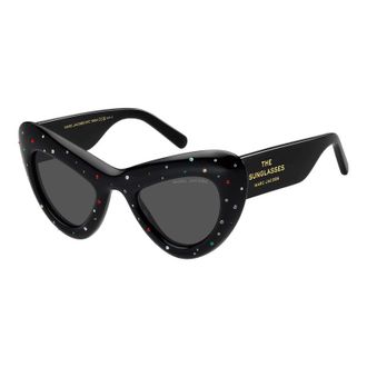 Marc Jacobs Crystal-Embellished Cat-Eye Sunglasses - Black