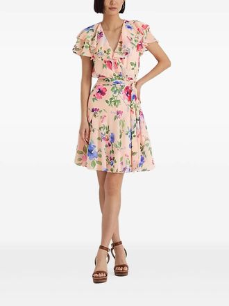 Lauren Ralph Lauren floral-print dress - women - Recycled Polyester/Recycled Polyester - 32 - Pink
