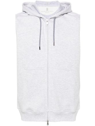 Brunello Cucinelli Cotton Blend Sleeveless Hooodie