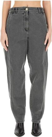 Patou Cargo Broek - Dames - Loose Fit Jeans - Grijs - S - Katoen - Jeans