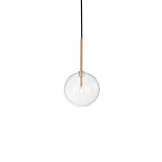 Netlighting EQUINOXE 15cm Globe Pendant Ceiling Light Brass in Clear