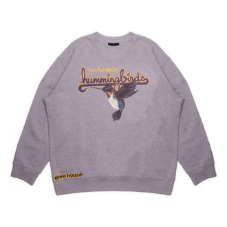 Drew House Hummingbirds Crewneck Sweatshirt Heather Grey DR-FW22-450