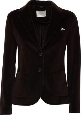 Circolo 1901 Slim-fit Velours Blazer - Dames - Blazers - Bruin - XL - Katoen - Jassen