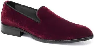 Johnston & Murphy Gavney Slip-On Loafer in Burgundy Velvet at Nordstrom Rack, Size 14
