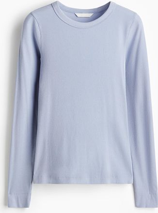 H&M Geripptes Shirt - Blue