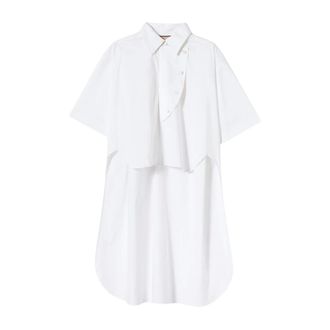 Plan C Shirts, female, White, Size: M Front Apnel Shirt