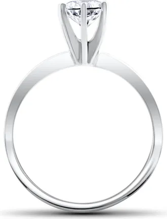 Pompeii3 1/4ct Solitaire Diamond Engagement Ring 14K White Gold Size Selectable
