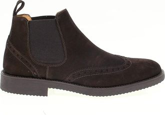 Antica Cuoieria Enkellaarsjes - Heren - Chelseaboots - Bruin - 43 EU - Leer - Schoenen
