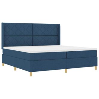 vidaXL Cama Con Somier Con Colch&oacute;n Con Cabecera Azul 200 X 200 Cm Tela Vidaxl