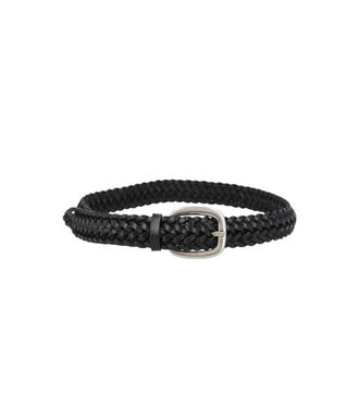 Golden Goose Black Braided Buckle Belt