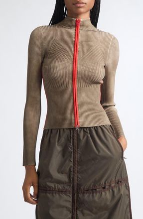 Diesel M-Sarma Zip Cardigan in Brown at Nordstrom, Size X-Small