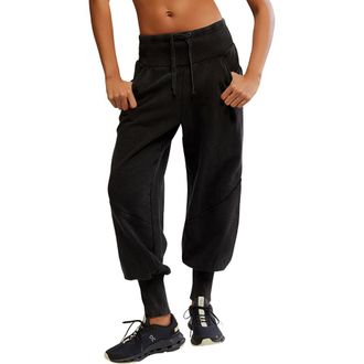 Free People Day Off Tie Waist Pants in Black at Nordstrom Rack, Size X-Small
