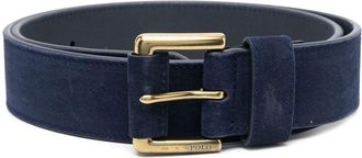 Polo Ralph Lauren suede buckle belt - men - Calf Leather - 32 - Blue