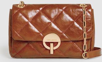 Vanessa Bruno Grand Sac Moon Cuir Verni Havane