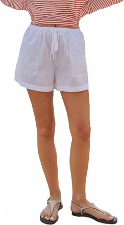 Sundry Lounge Pull On Short In Optic White
