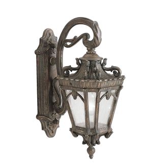 Netlighting Tournai 1 Light Outdoor Medium Wall Lantern Light Londonderry IP44 E27 in Brown